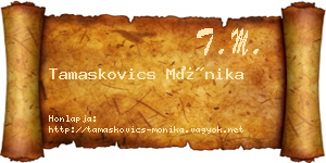 Tamaskovics Mónika névjegykártya