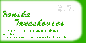 monika tamaskovics business card
