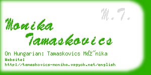 monika tamaskovics business card